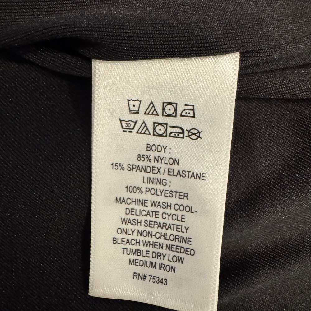 Elie Tahari‎ Dress  Black Davis Sheath 3/4 Sleeve Business Cocktail Size 8 $198 - Picture 9 of 10